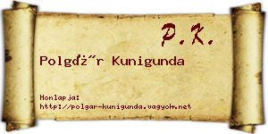 Polgár Kunigunda névjegykártya